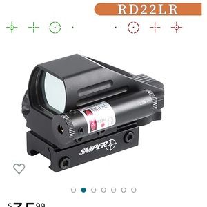 RD22LR Holographic Reflex Sight with 4 Reticles Red & Green Dot with Red Laser